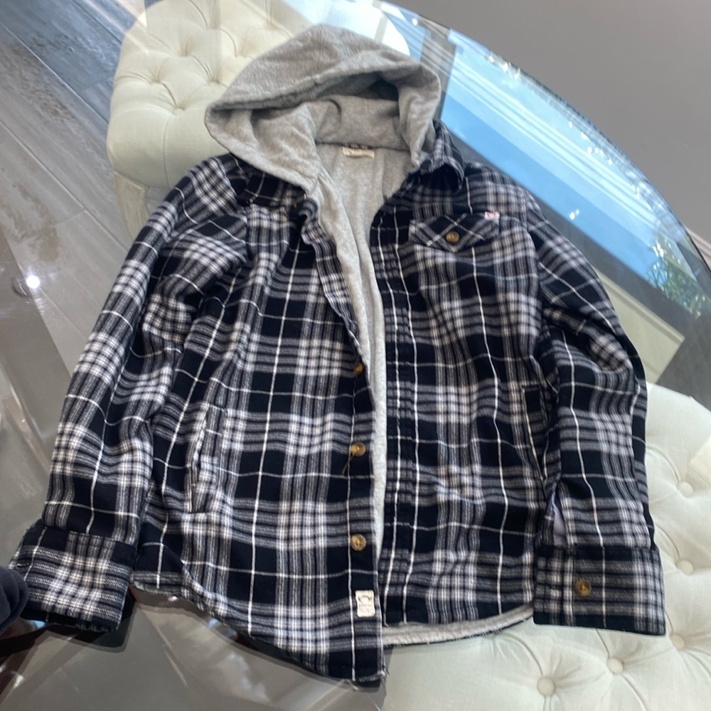 Appaman Navy and White Plaid Kids Jacket